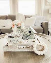Farmhouse centerpiece / coffee bar decor / rustic bucket with eucalyptus / table arrangement / galvanized greenery centerpiece for mantle. Simple Charming Farmhouse Coffee Table Decor Ideas Farmhousehub Farmhouse Coffee Table Decor Coffee Table Farmhouse Decorating Coffee Tables