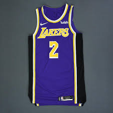 32 punkte, 11 rebounds und 10 assists. Lonzo Ball Los Angeles Lakers Game Worn Statement Edition Jersey 2018 19 Season Nba Auctions