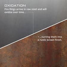 Personalized Heavy Duty Northwoods Metal Fire Pit Ring, 12" Tall