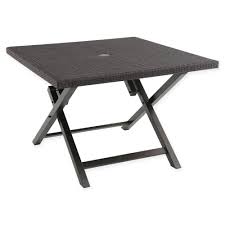 Barrington Wicker 42 Inch Square Folding Patio Table Patio Table Wicker Patio Furniture Patio Furniture