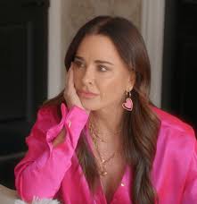 Kyle Richards' Pink Heart Earrings