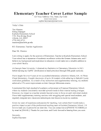 Elementary Teacher Cover Letter Sample Guide Resumecompanion