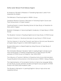 Check spelling or type a new query. Daftar Judul Skripsi Prodi Bahasa Inggris English Language Vocabulary