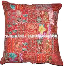Free shipping and easy returns on most items, even big ones! Extra Large 24 Red Throw Pillows For Couch Indian Patchwork Euro Shams