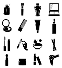 Cosmetic Shapes Vector Icons Black Cosmetics Cosmetics Vector Icons
