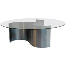 Sculptural Coffee Table In Glass And Steel By Patrice Maffei France 1970s In 2020 Coffee Table Coffee Table Design Table