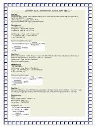 Aritmatika sosial serta soal dan pembahasan. Soal Matematika Smp Aritmatika Sosial Language Id Soal Matematika Smp Aritmatika Sosial2 Kumpulan Model Soal Ujian Nasional Matematika Untuk Smp Tentang Arigmetika Sosial Yangg Man