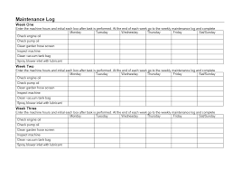 1, routine maintenance schedule and checklist. 40 Equipment Maintenance Log Templates Templatearchive