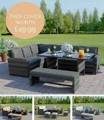Find patio dining sets at wayfair. Garden Rattan Weave Furniture Corner Dining Table Sofa Bench Stools Free Cover Ebay