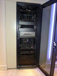 Home Cinema Equipment Rack For Client Installation Home Theater Installation Home Theater Setup Home Theater Seating