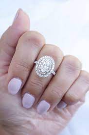Double Oval Halo Ring Double Halo Oval Engagement Ring Rose Gold Oval Engagement Ring Double Halo Engagement Ring