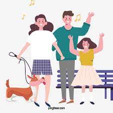 Hand Drawn Cartoon Family Walking Walking Dog Illustration Walk A Dog Family Hand Painted Png Transparent Clipart Image And Psd File For Free Download Family Cartoon Dog Illustration How To Draw