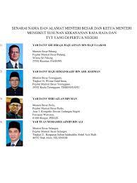 Ve şimdiki menteri besar'ı ahmad samsuri mokhtar 'dir. Menteri Besar