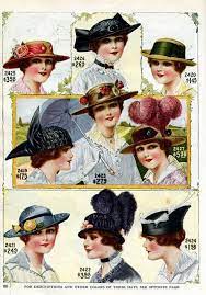A Brief History Of Women S Hats 1900 1960 Spring Hats 1916 Fashion Hats Vintage