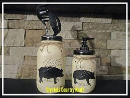 Store items and add a decorative touch with these kitchen canisters. Pig Kitchen Sets Pig Soap Dispenser Pig Cookie Jar Pig Utensil Holder Farm Animal Canisters Farmhouse Kitchen Canisters Mason Jar Set Pig Kitchen Pig Kitchen Decor Kitchen Canisters