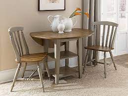 Small round kitchen table with 2 chairs. Al Fresco 42 Round Drop Leaf Table With 2 Side Chairs Small Kitchen Tables Furniture Kitchen Table Settings