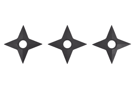 Searching for ninja stars & throwing weapons? Ninja Shuriken Throwing Stars Black Rubber 4 Points 3pc Lot Dragonsports Eu