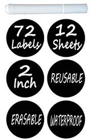 Use these instead of the black labels or use them as placement stickers in. Chalkboard Labels Pack Of 72 Round Chalkboard Mason Jar Lid Canning Labels Premium Labels For Glass Jars Food Containers Kitchen And Pantry Organizing 1 9 Inches Wide Free White Chalk Marker Buy Online
