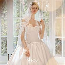 Authentic steel boned corsets from orchard corset, corset fitting help available! Modest Simple White Satin Corset Wedding Dresses 2020 Ball Gown Sweetheart Sleeveless Court Train Ruffle