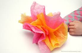 Choose a flower to make, such as a dahlia, rose, or hydrangea, and get started. Spring Craft Tissue Paper Flowers This West Coast Mommy