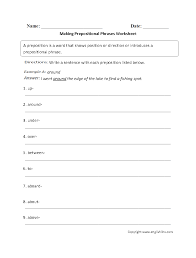 Check spelling or type a new query. Parts Of A Sentence Worksheets Prepositional Phrase Worksheets