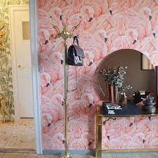 Seeing Our Flamingo Wallpaper Being Used Always Makes Us So Happy Regram Decor8 Dkbe A F Flamingo Wallpaper Bedroom Flamingo Wallpaper Funky Living Rooms