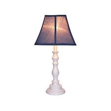 Navy Blue Shade With White Candlestick Base Table Lamp U7895 Lamps Plus In 2020 Table Lamp Lamp White Candle Sticks