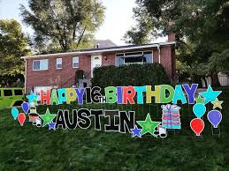 Birthday Lawn Signs Near Me Multi Colored Boy Happy Birthday Happy Birthday Yard Signs Birthday Yard Signs Happy Birthday Signs