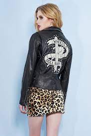 Leather Jacket W Creme Original Logo Custom Leather Jackets Clothes Leather Jacket