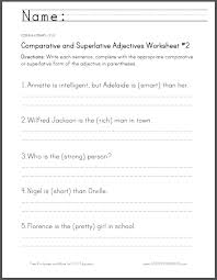 Reading series grade 5 and 6: Comparative And Superlative Adjectives Worksheet 2 Student Handouts