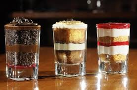 Or, reimagine these custom shot glasses for your dessert table! Shot Glass Desserts New Restaurant Trend Shot Glass Desserts Dessert Shots Desserts