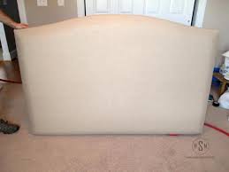 Lay out canvas and spray adhesive. Diy Upholstered Linen Headboard With Nail Head Trim Woodshop Mike