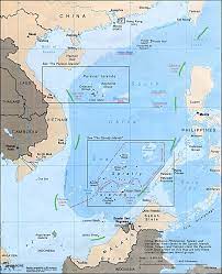 In the south china sea, maritime entitlements from the paracel islands, spratly islands, and scarborough shoal are not shown due to a lack of clarity about what each party claims from them. Nine Dash Line Wikipedia