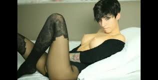 Korean short hair girl in cosplay sailor carshow high heels. Tattooed Girl With Black Short Hair In Stockings Is Teasing Porno Movies Watch Porn Online Free Sex Videos