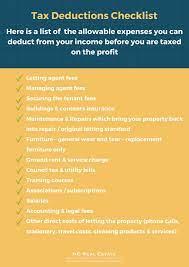 Tax Deductions {Allowable Expenses} Checklist – Nc Real Estate | Tax  Deductions, Budgeting Money, Deduction