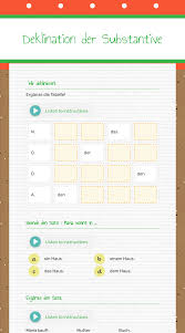 Im deutschen werden artikel, nomen, pronomen und adjektive dekliniert. Deklination Der Substantive Interactive Worksheet By Svetlana Dikareva Wizer Me