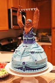 This Chewbacca Cake For A 3 Year Old Girl Is Too Cute Chewbacca Cake Star Wars Cake Star Wars Birthday