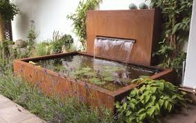 Gartengestaltung B I Galabau Martina Modern Fountain Deck Designs Backyard Backyard Fire