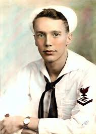 My dad William Farmer Wright Jr during WWII. He was an electronic  technician's mate 3rd class aboard the USS Cambria in the US Coast Guard in  the south pacific.