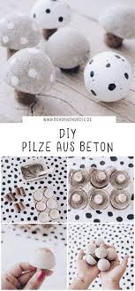 Diy Pilze Aus Beton Kreative Und Einfache Bastelidee Mit Beton Selbermachen Beton Basteln Mit Beton Und Bastelideen