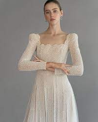 Chana Marelus On Instagram Our Pearl Encrusted Dahlia Currently In Toronto At Powder Bride Wedding Dress Long Sleeve Minimal Wedding Dress Bridal Dresses
