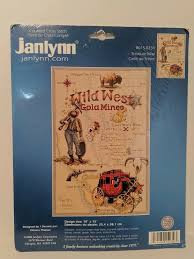 Janlynn Cross Stitch Kit Treasure Map Wild West Gold Mines 015 0234 Stagecoach Janlynn Treasure Maps Cross Stitch Cross Stitch Art