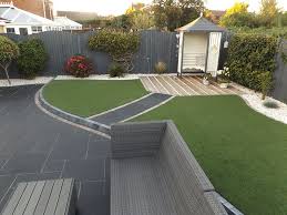 Carbon Black Limestone Flagstones Modern Patio Landscaping Garden Design Seating Decol Constru Patio Landscaping Modern Garden Design Modern Garden