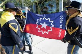 On the juneteenth flag, this represents a new beginning for the african americans of galveston and. Nobody S Free Until Everybody S Free What Juneteenth Means Amid A Pandemic And Protests Wtop