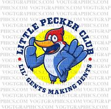 Little Pecker Club, bird SVG, bird PNG, woodpecker cartoon, lil Gents  making dents, Professional High-Resolution