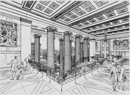 Late Neoclassical Architecture Drawing Architecture Architecture Drawings