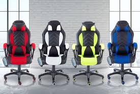Neo racing reclining high back gaming computer racing bucket office desk chair. Pu Leather Gaming Office Chair Deal Wowcher