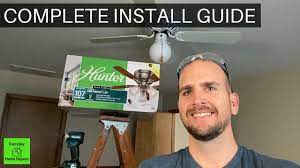 It's a good diy project that can be tackled with patience because our old hunter ceiling fan never gave us one problem over the life of the fan until it finally extended mount downrods for high ceilings. How To Install A Flush Mount Ceiling Fan Hunter 42 Inch Youtube