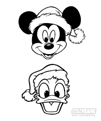 Dibujo Para Colorear De Mickey Y Donald De Navidad Disney Y La Navidad Dessin Mickey Dessin Mickey