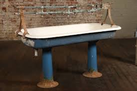 vintage industrial double pedestal sink
